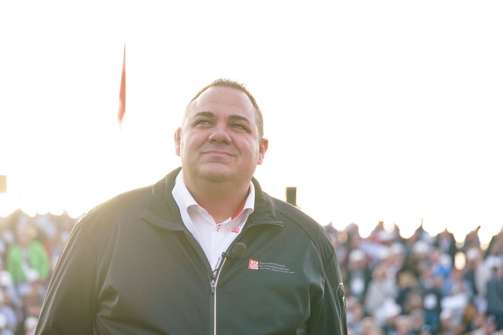 25.09.2021; Kilchberg; Schwingen - Kilchberger Schwinget 2021, Ressortleiter Technik Eidgenoessischer Schwingverband (ESV) Stefan Strebel ;(Claudio Thoma/freshfocus)